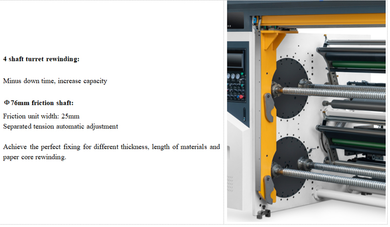 Pro Series Four Axis Turret Slitting Rewinding Machine Manufactuer